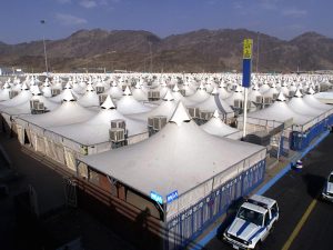 Air-conditioned tent accommodation in Mina for Hajj 2027 pilgrims